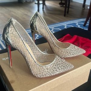Christian Louboutin Lace Heels 36.5